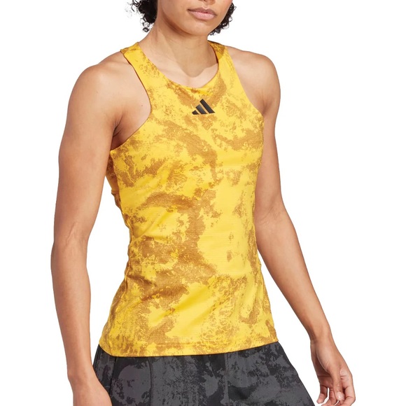 Adidas Paris Y-Tank Top Tennis Garment Women's Bold Gold Bra Lined HT3626 - Picture 5 of 12